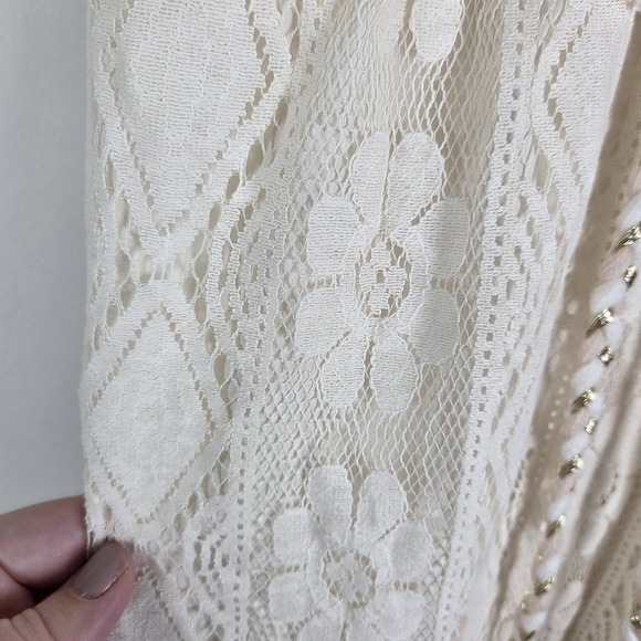 Cupshe NWT Crochet Dress Swim Coverup Boho Coquette Fairy Dainty Cream Medium - Picture 10 of 16